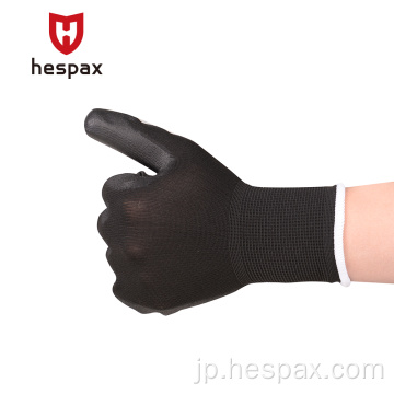 Hespax優れた品質の安全性カスタムPUグローブ